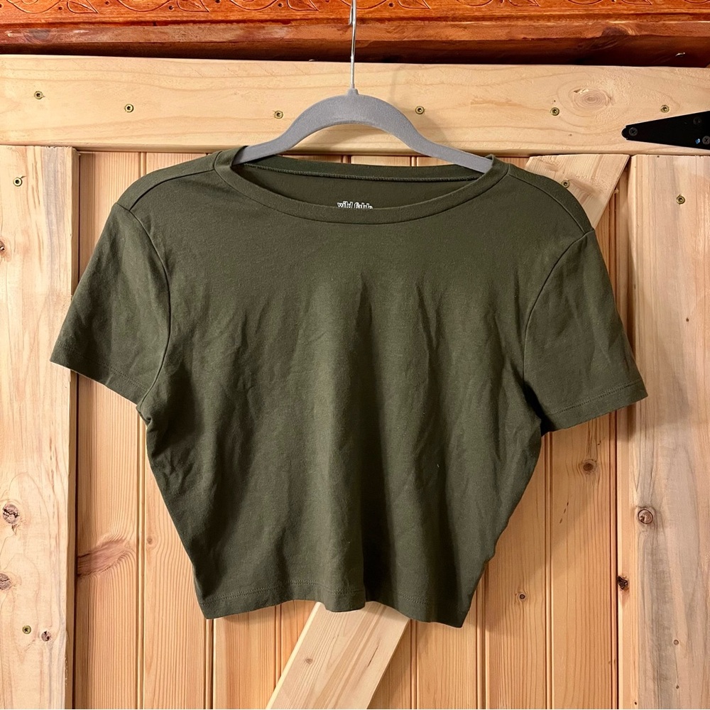 WILD FABLE | Olive Green Women's Crop Top